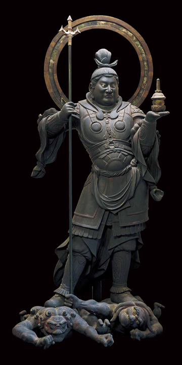 ブロンズ製【毘沙門天立像 】京仏師今来田圓篁作　国宝運慶作毘沙門天立像写し　守護 ブロンズ製【毘沙門天立像 】京仏師今来田圓篁作 国宝運慶作毘沙門天