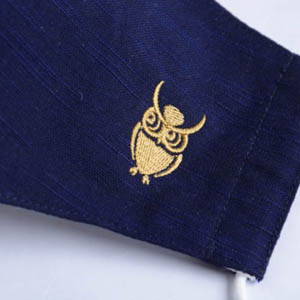 抗ウイルス繊維加工 久留米絣刺繍マスク
