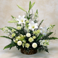 Flower arrangement of lilies and carnations ( 5R-12 )
