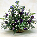Flower arrangement of white and purple flowers ( 5R-14 )