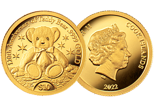 K24 純金 コイン ペンダント テディベア & チャールズ 1/20oz