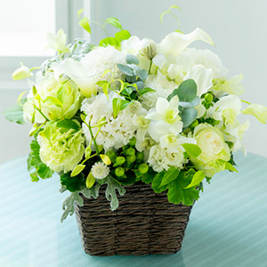 お供えの花 スタンダ−ドホワイト(AR0112-0046)