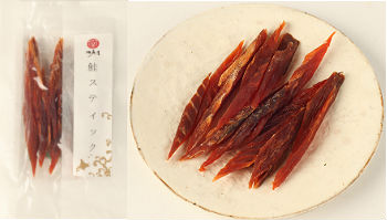 江戸屋 北海道珍味 4種セット ≪鮭スティック たこ燻製 むきこまい