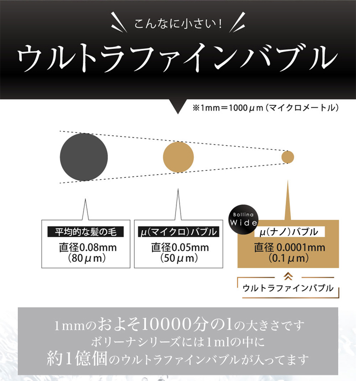 ボリーナリザイアBollina Risaiaウルトラファインバブルシャワーヘッド