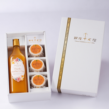 国内在庫即納SALE!◆santa monica◆ピンクリーフ＆ブルーFruFru 母の日 送料無料 銀座千疋屋 ドリンク ゼリー 高級 ギフト