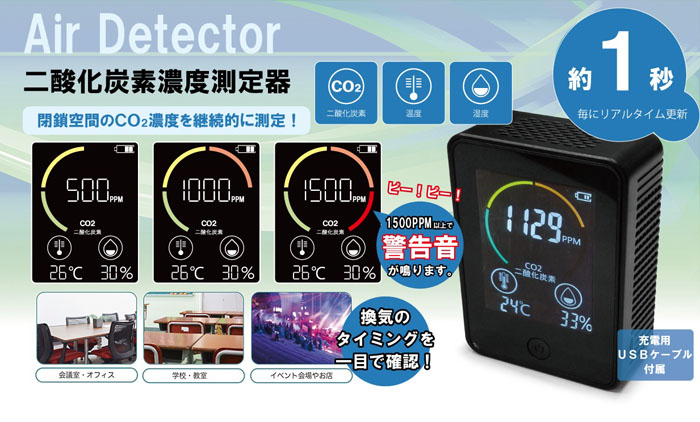 高品質 CO2 DETECTOR 二酸化炭素濃度測定器