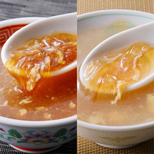 気仙沼産ふかひれ使用贅沢ふかひれ濃縮スープ醤油・塩味食べ比べ各１０箱 計２０箱