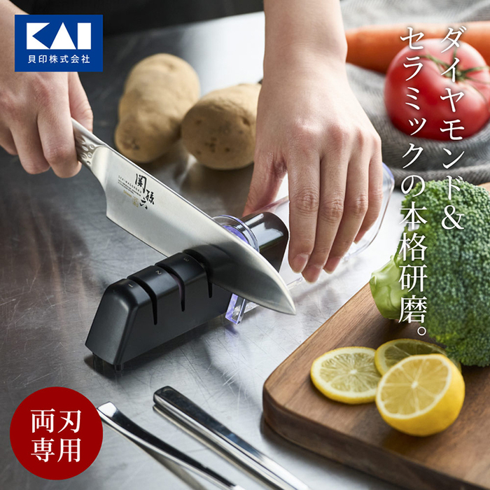 50%OFF 関孫六 ダイヤモンド＆セラミックシャープナー（両刃用） G ｜ 靴