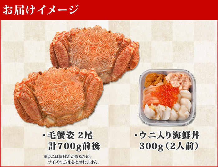 海鮮丼 6種 うに Aセット毛ガニ２尾 ウニ入り海鮮丼専用ハサミ 食べ方ガイド G Call ふるさと納税