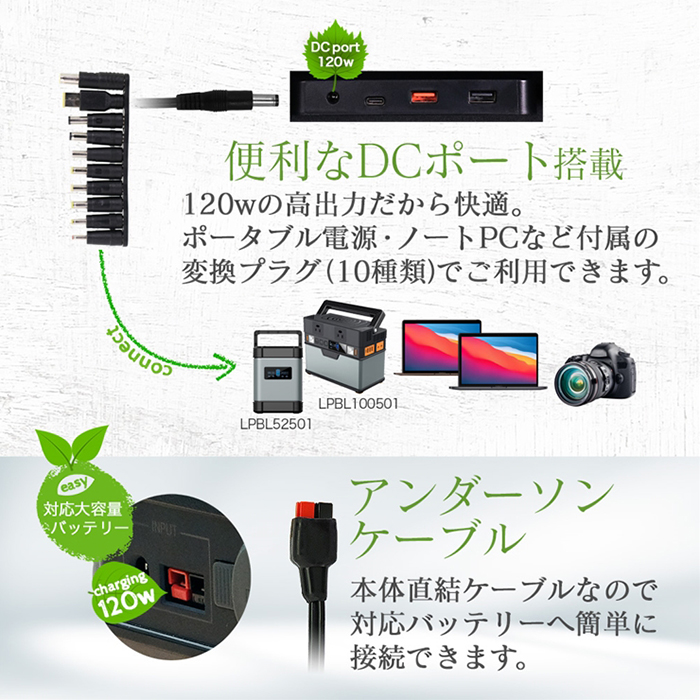 災害時などに電源として使える 3つ折りソーラーパネル電源 120W OWL