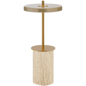 Clay travertine brass