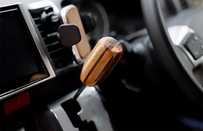受注生産】トヨタゲート式AT(M8ネジ)用銘木シフトノブ ＜カオス寄木