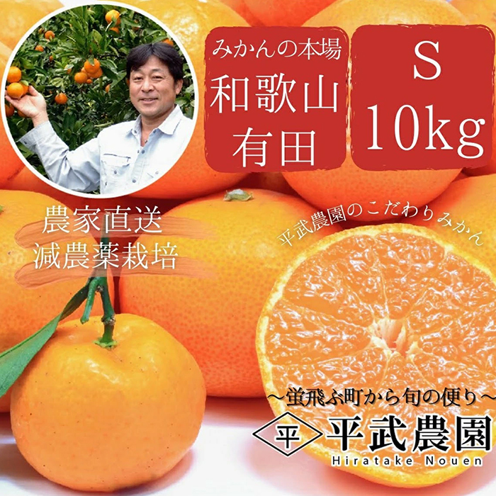 先行予約】【平武農園より農家直送！】有田みかん 10kg Sサイズ《秀品