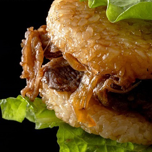 焼肉トラジ
<br>ライスバーガー3種セット